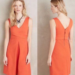 Anthropologie Ardmore Dress by HD in Paris - Orange Size 4